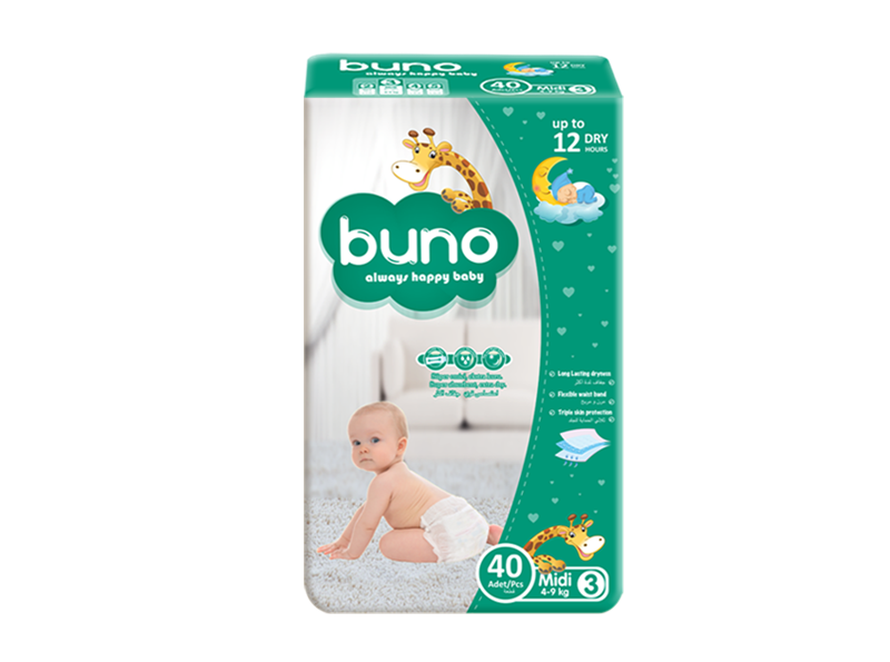 Buno Baby Diapers Midi 40 Pcs